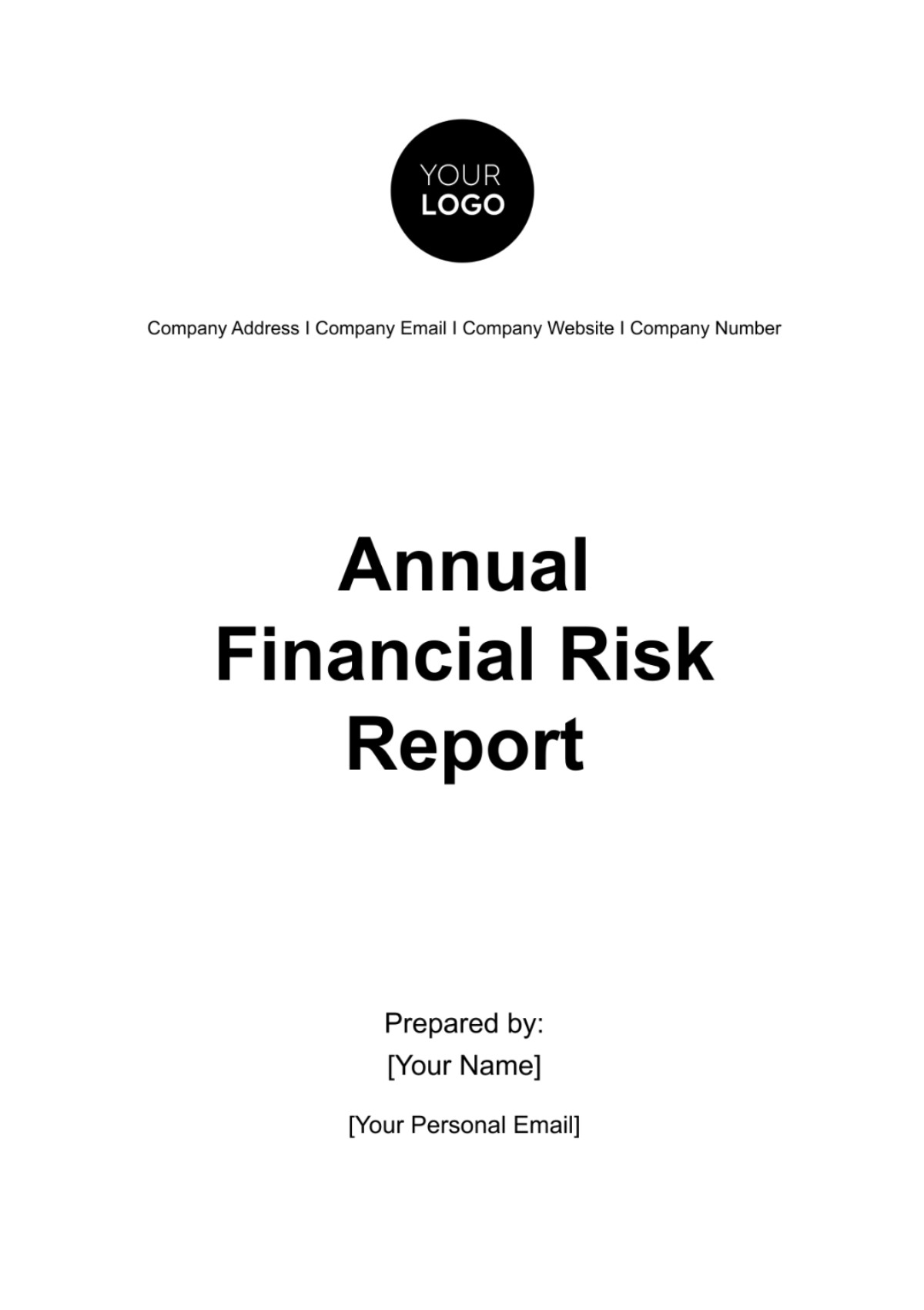 Annual Financial Risk Report Template