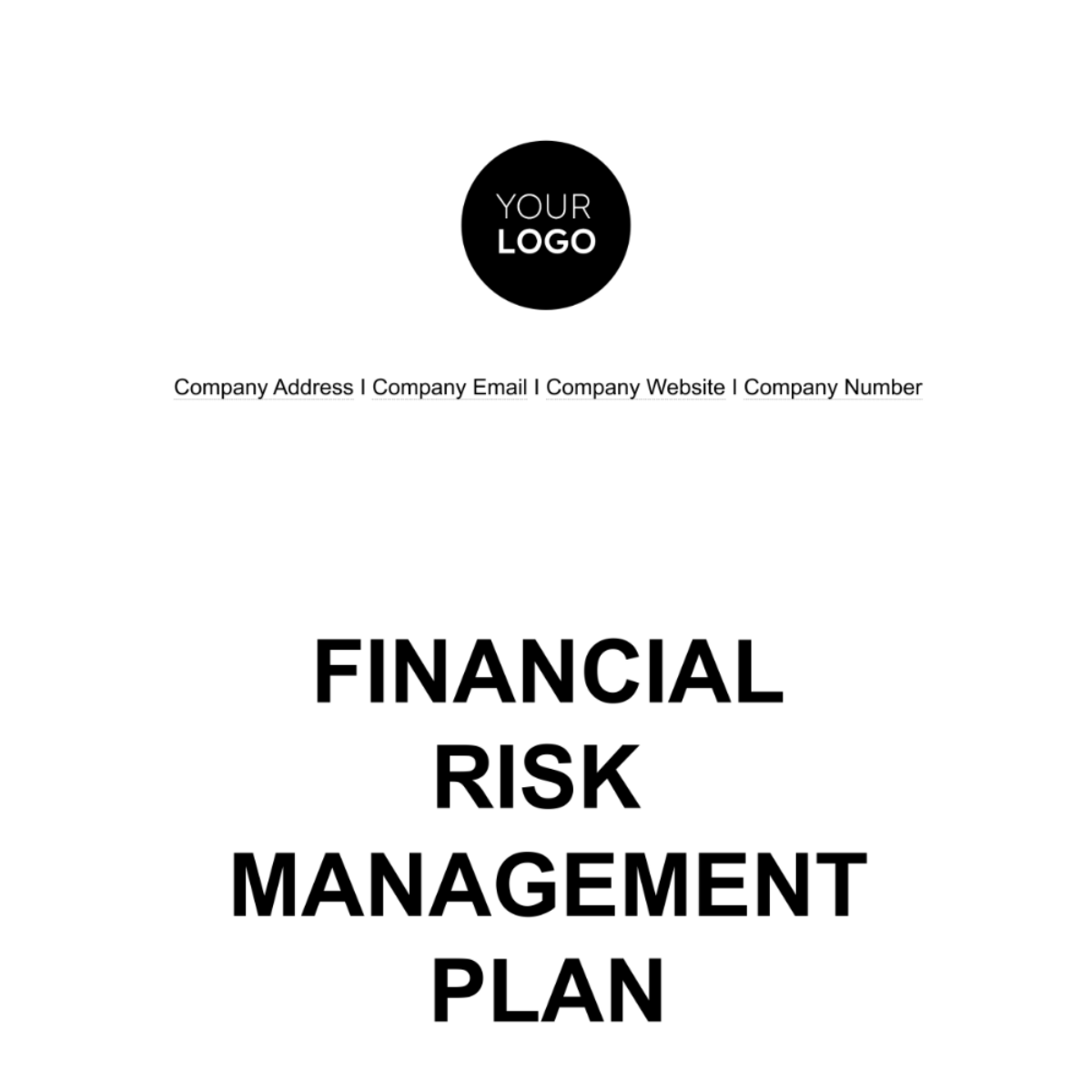 Financial Risk Management Plan Template
