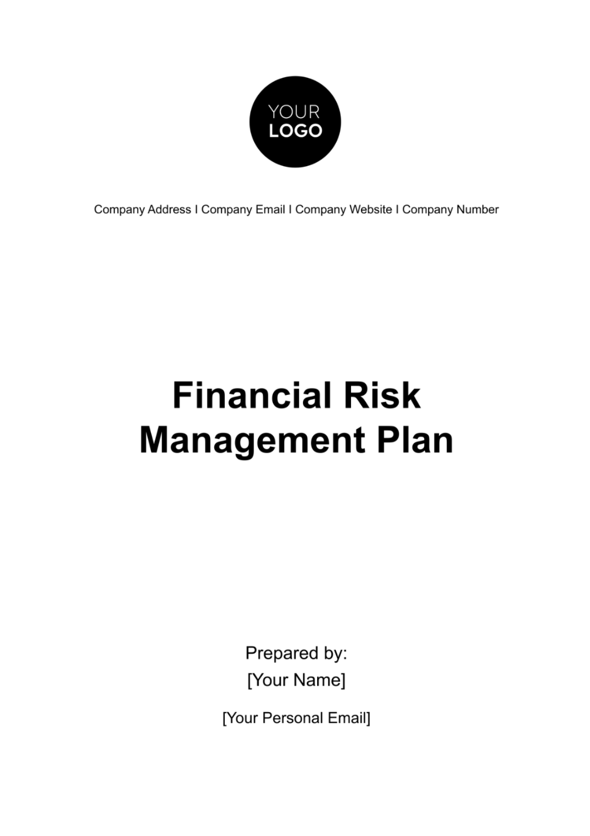 Financial Risk Management Plan Template