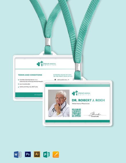 Veterinarian ID Card Template: Download 967+ ID cards in ...