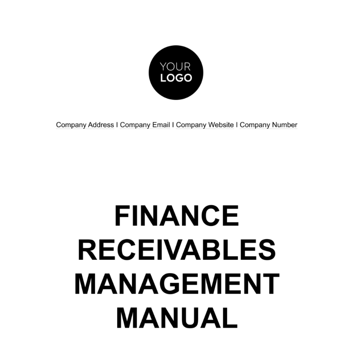 Finance Receivables Management Manual Template