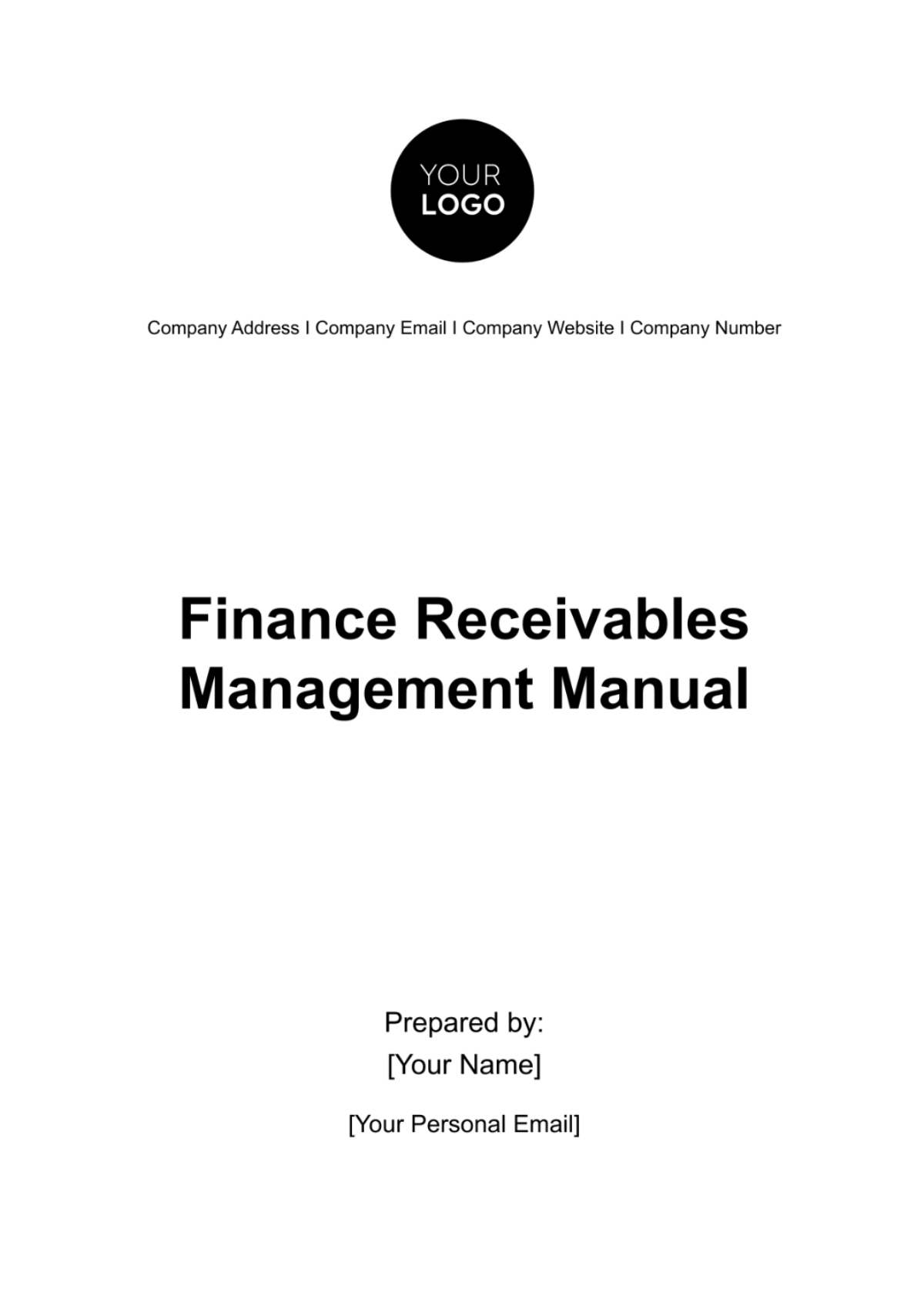 Finance Receivables Management Manual Template