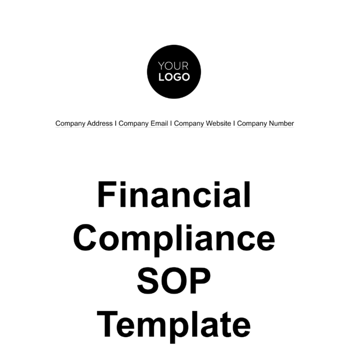 Free Financial Compliance SOP - Edit Online & Download | Template.net