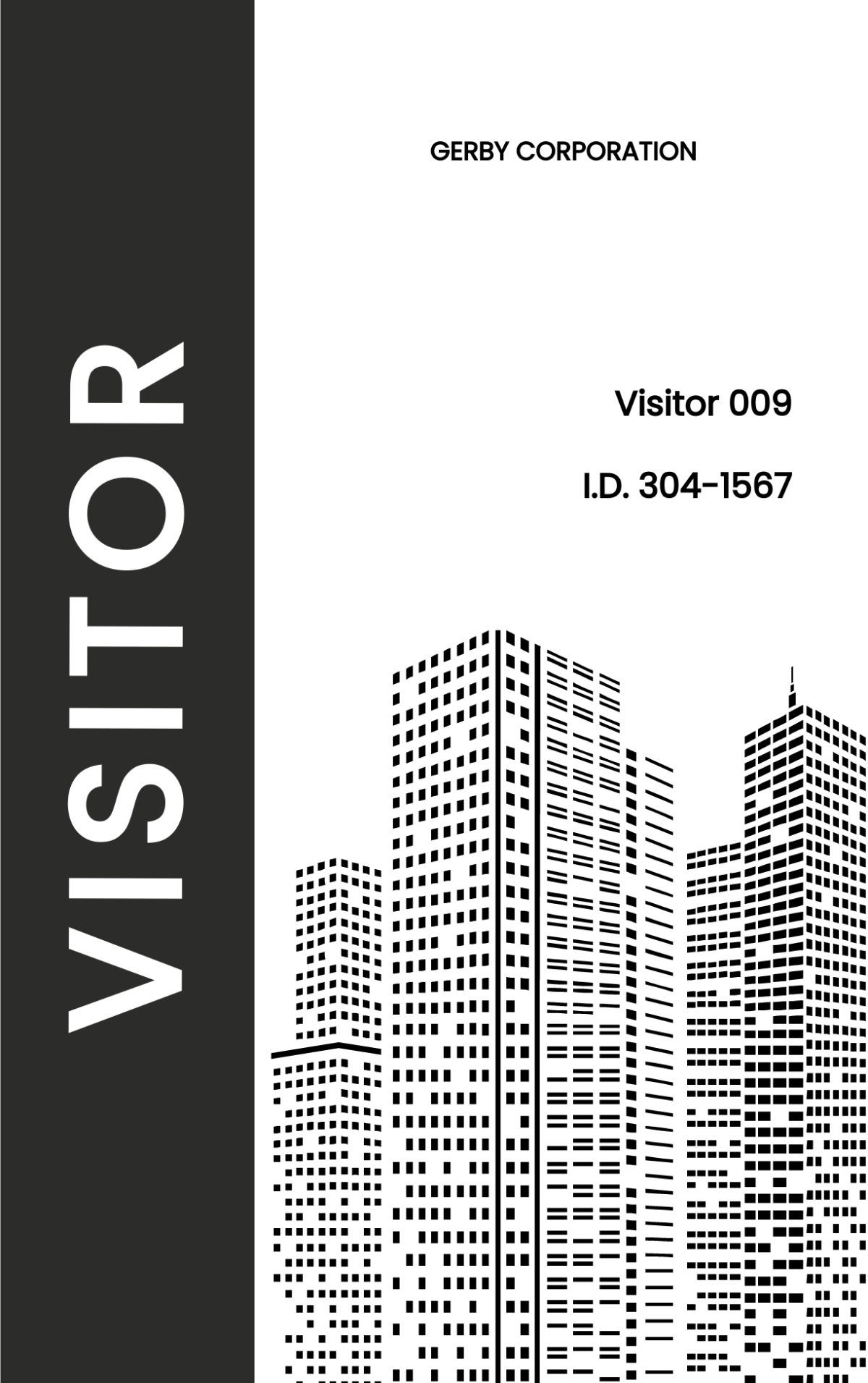 Visitor Access ID Card Template