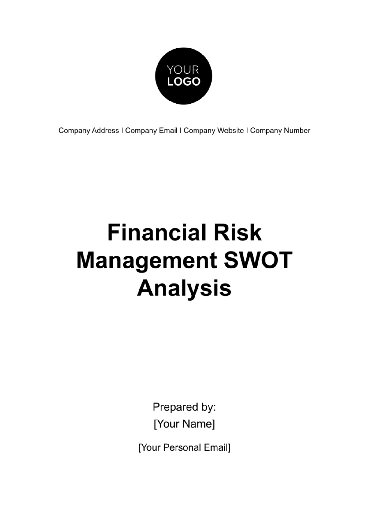 Financial Risk Management SWOT Analysis Template