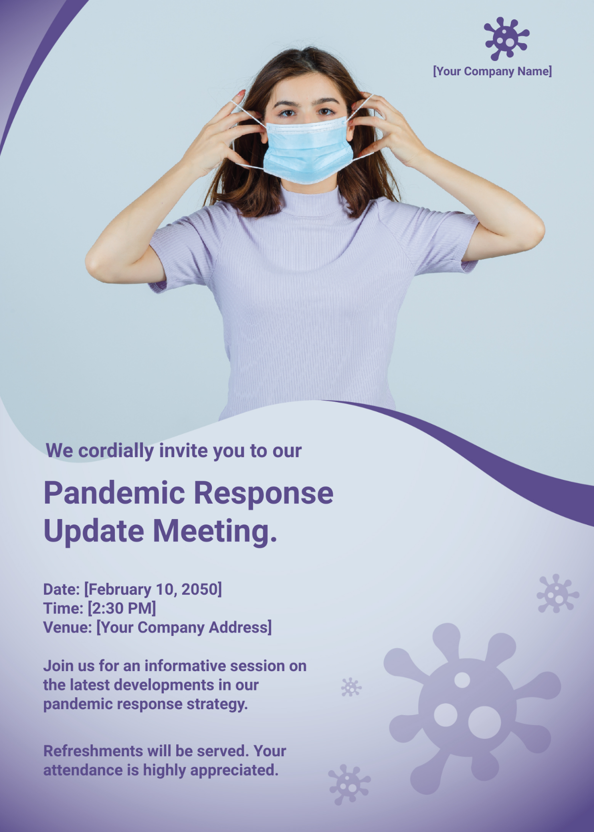 Pandemic Response Update Meeting Invitation Card