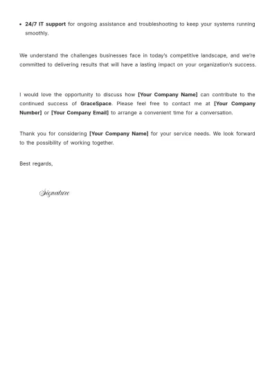 Free Service Marketing Letter Template to Edit Online