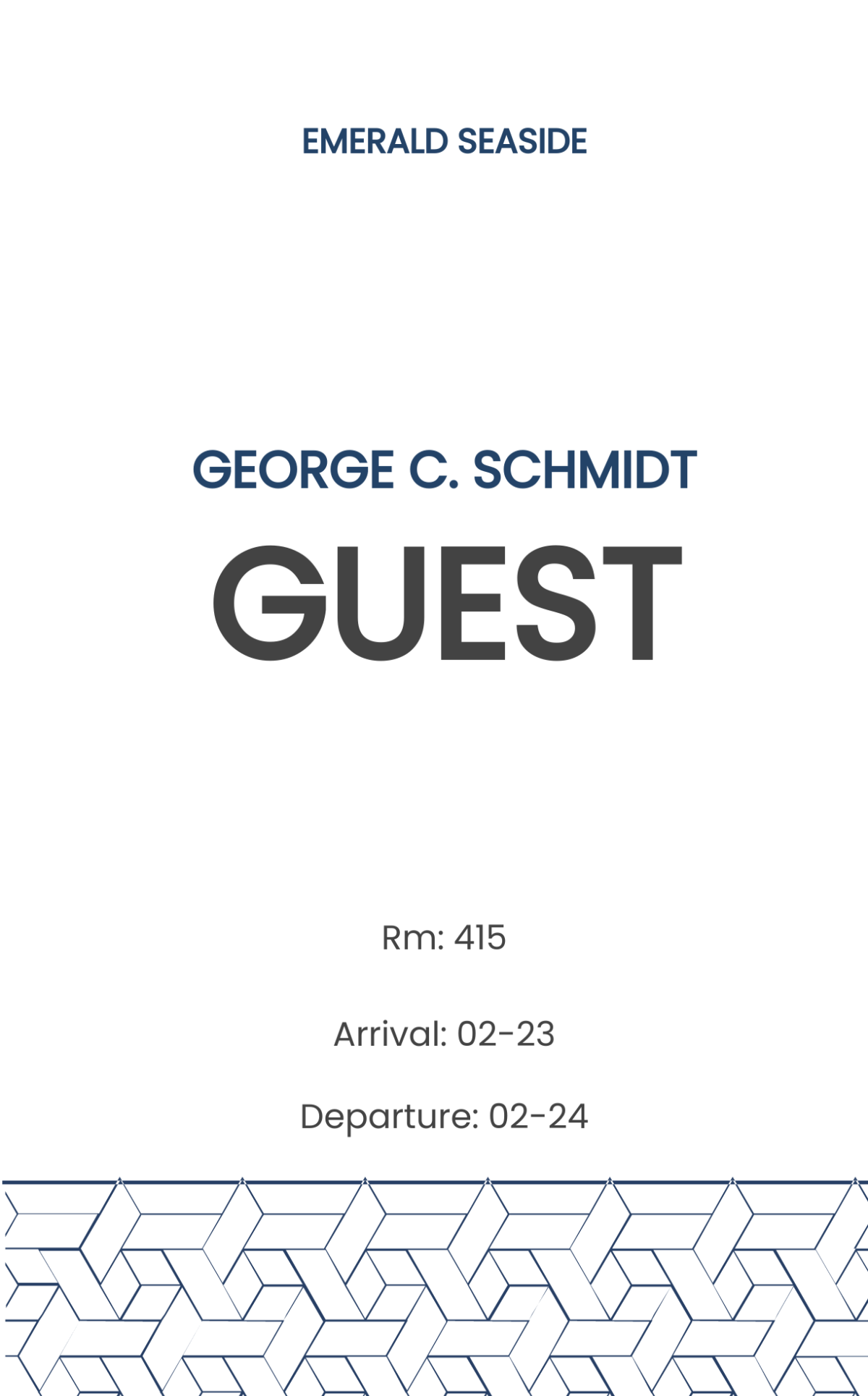 Visitor/ Guest ID Card Format Template