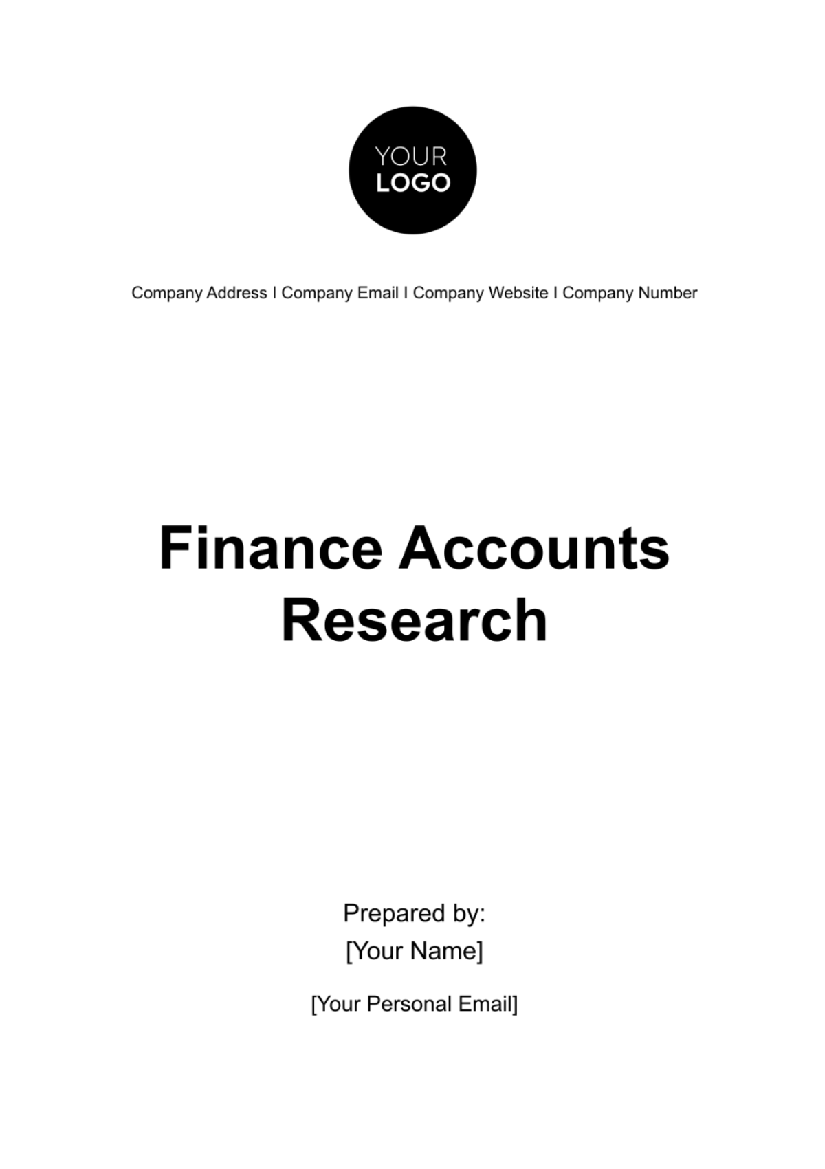 Finance Accounts Research Template