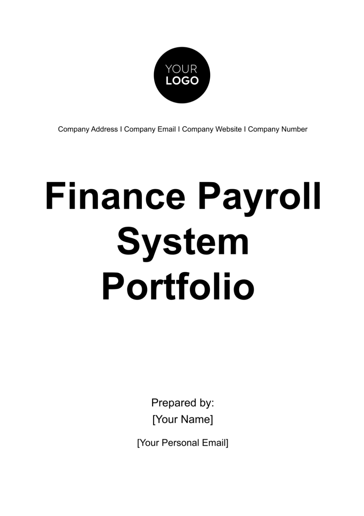 Finance Payroll System Portfolio Template