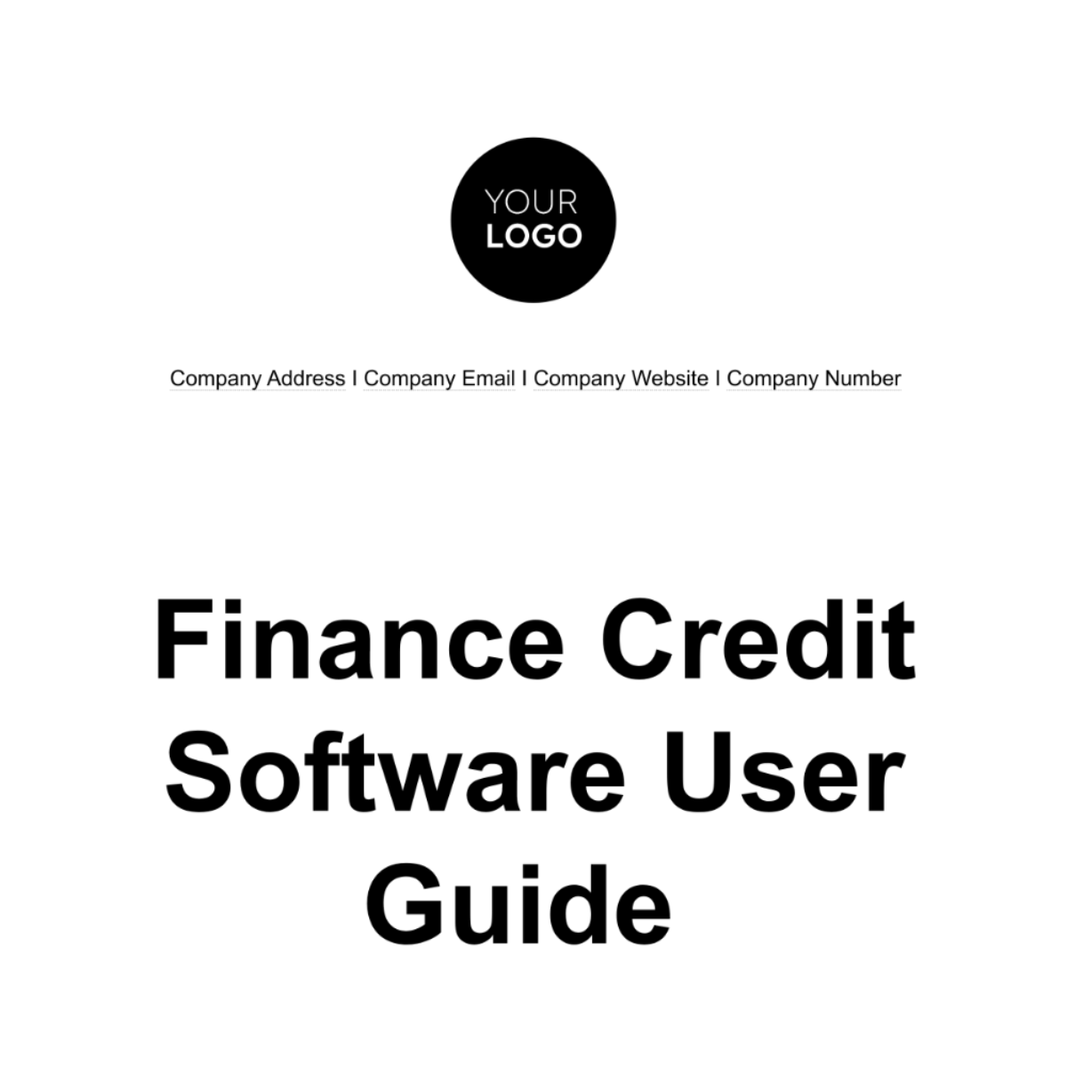 Finance Credit Software User Guide Template