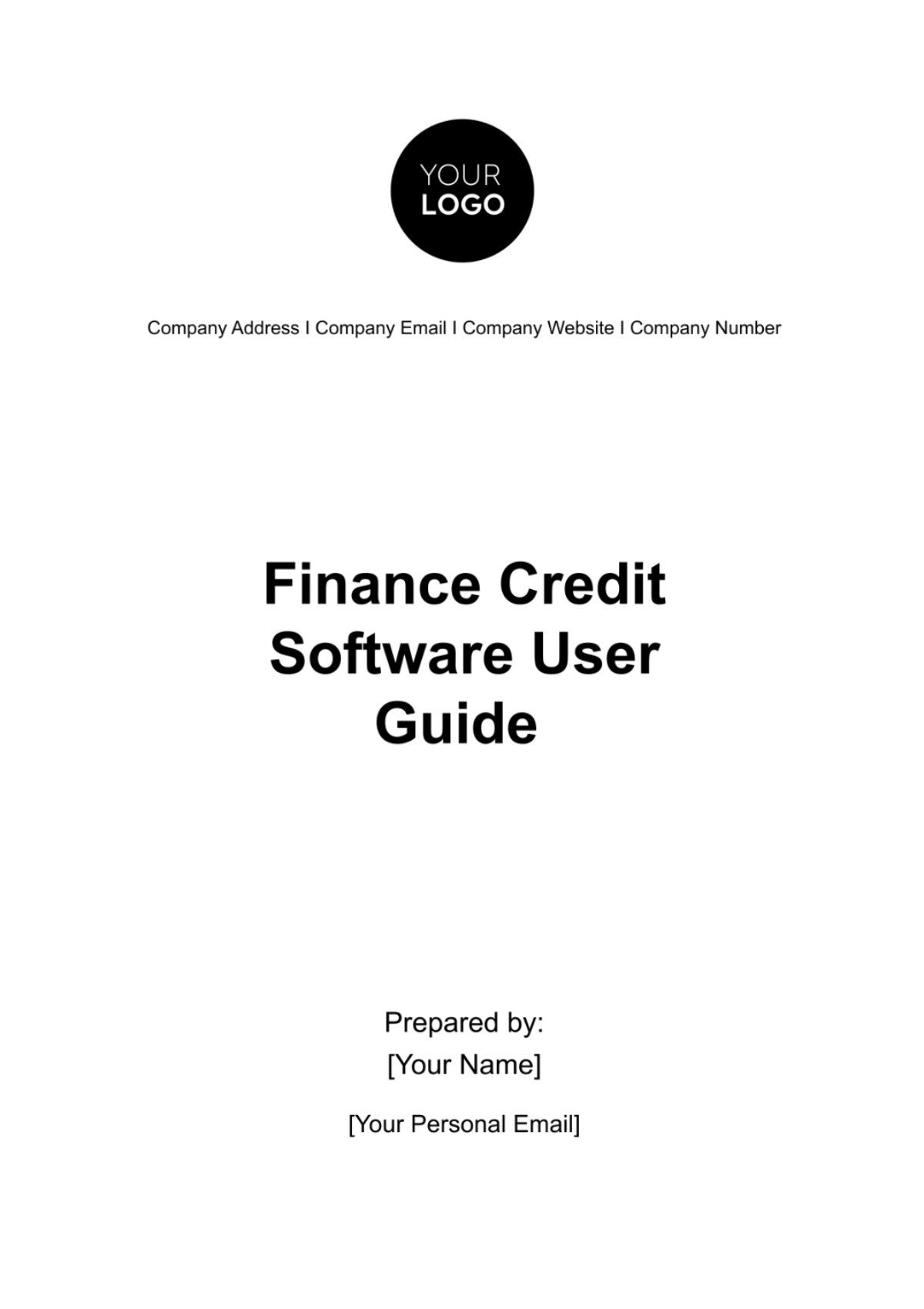 Finance Credit Software User Guide Template