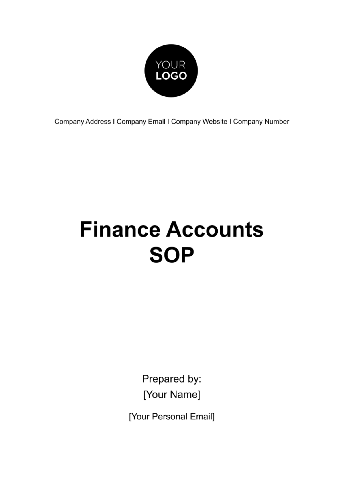 Finance Accounts SOP Template