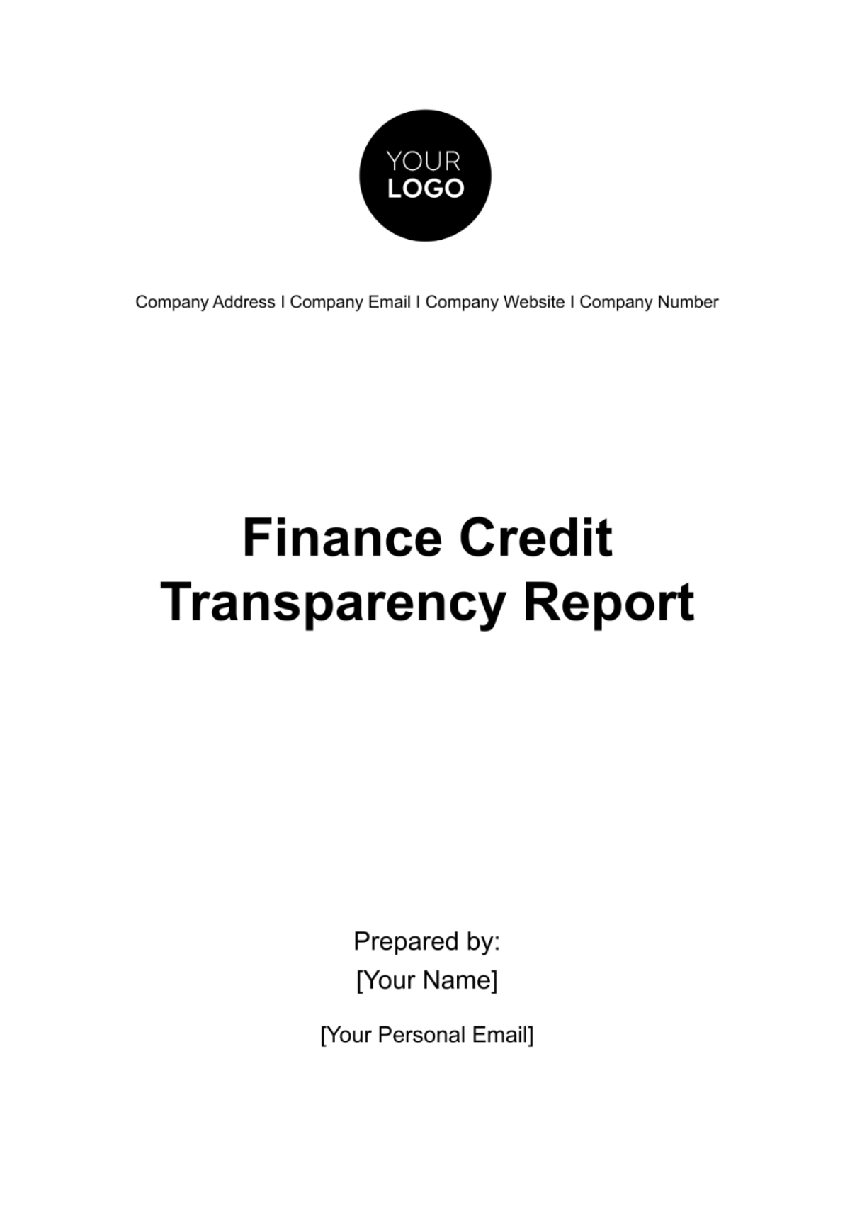 Finance Credit Transparency Report Template - Edit Online & Download