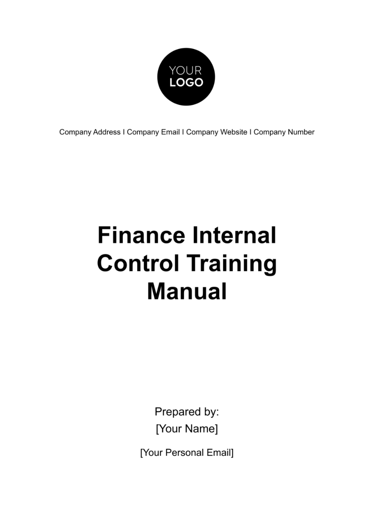 Finance Internal Control Training Manual Template - Edit Online & Download