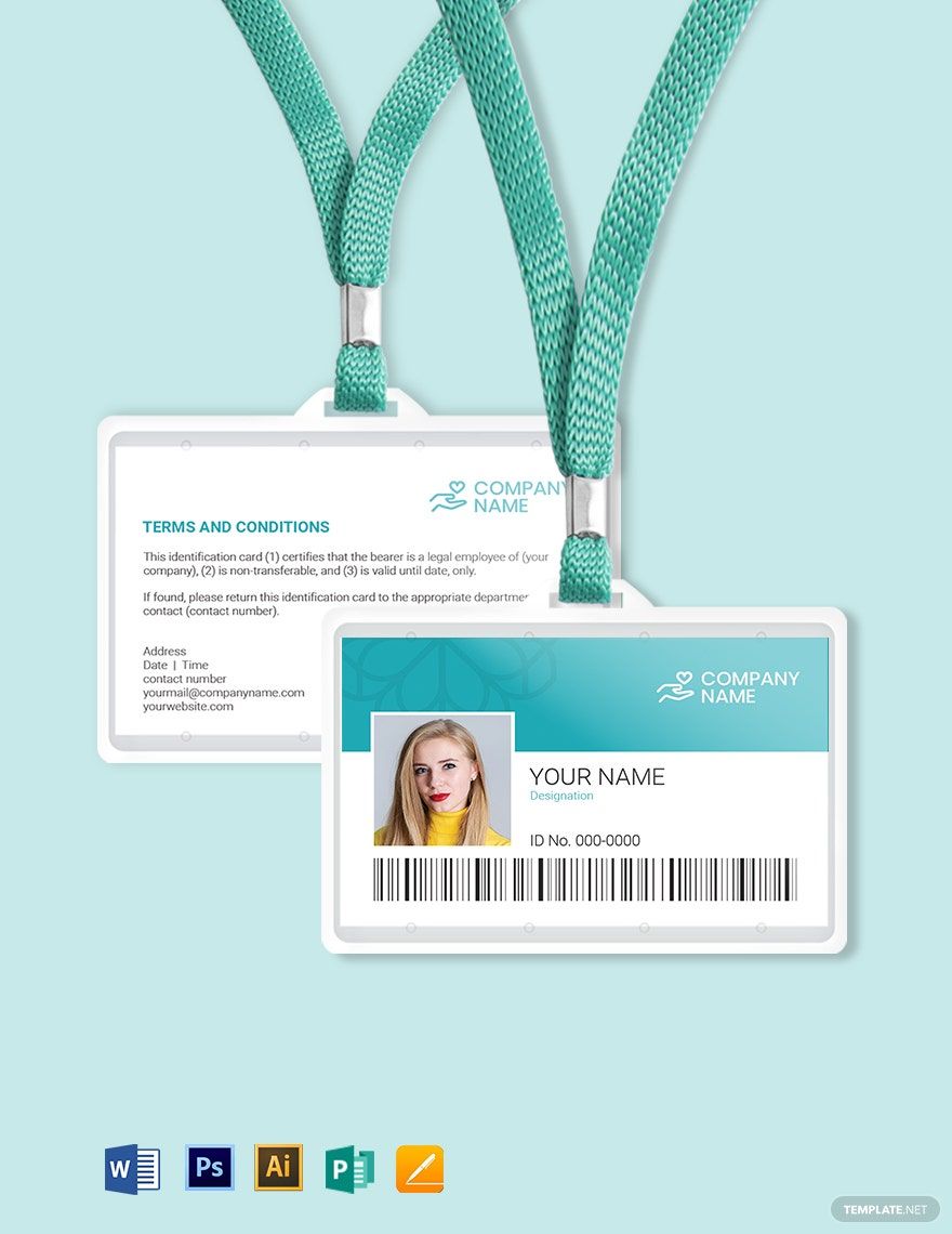 Blank Healthcare ID Card Template
