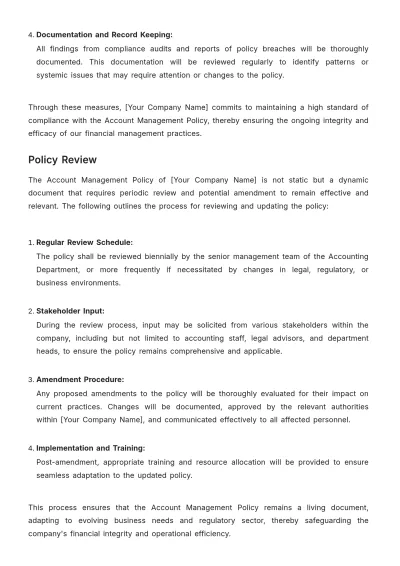 Free Account Management Template to Edit Online