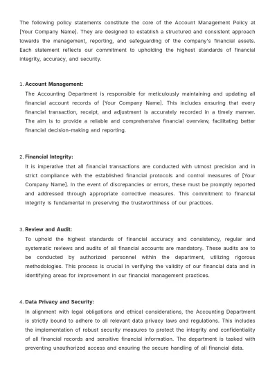 Free Account Management Template to Edit Online
