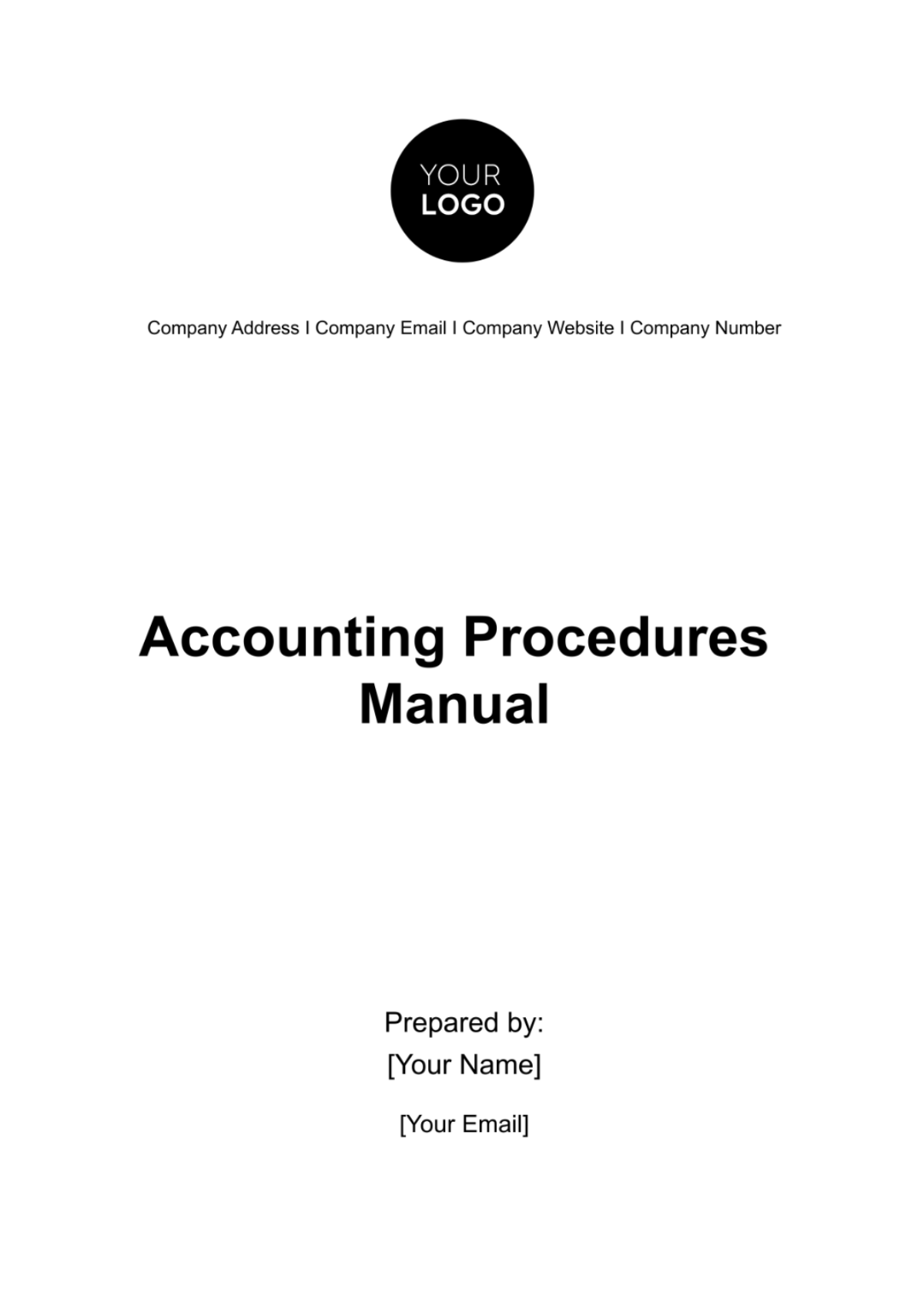 Accounting Procedures Manual Template - Edit Online & Download