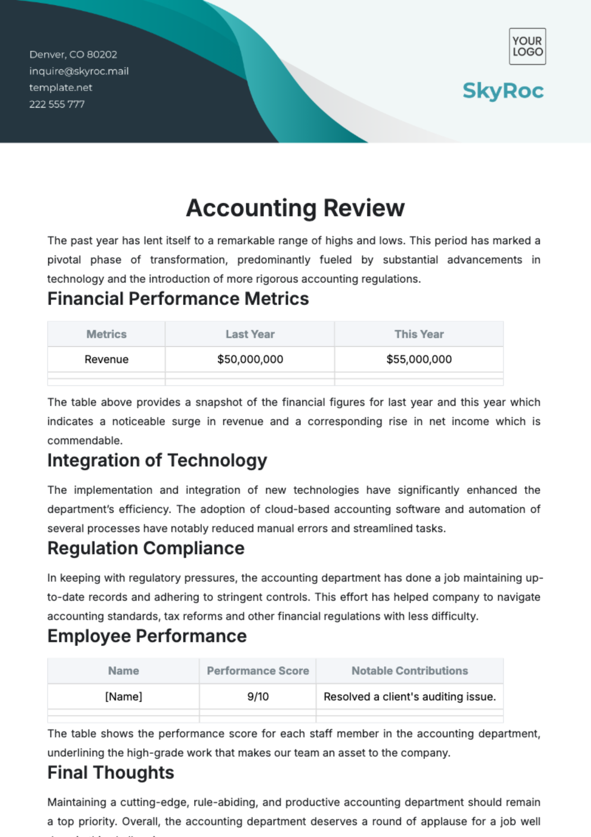 Accounting Review Template - Edit Online & Download