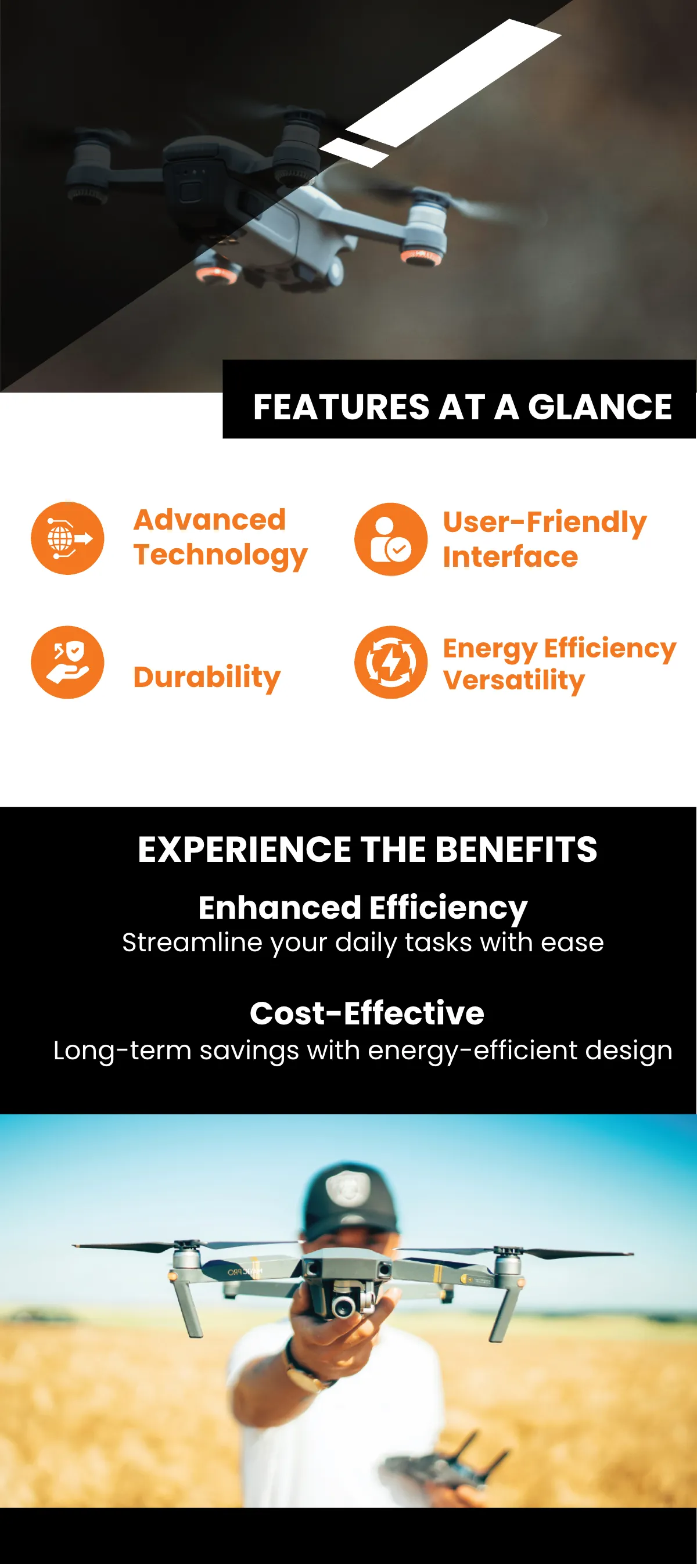 Free Product Features and Advantages Rack Card Template to Edit Online