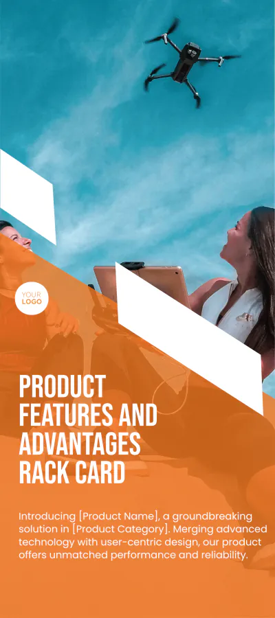 Free Product Features and Advantages Rack Card Template to Edit Online
