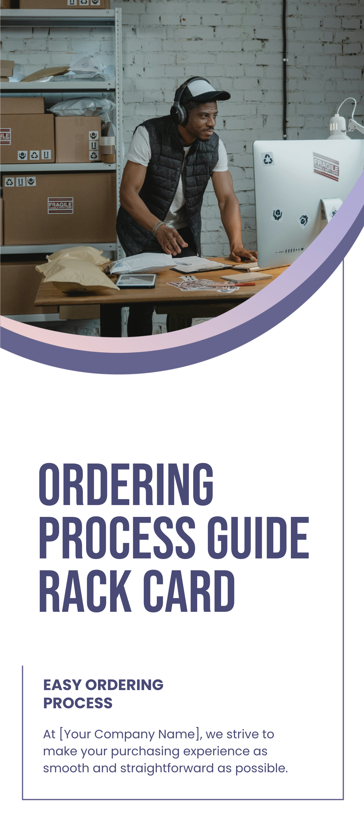 Free Ordering Process Guide Rack Card Template