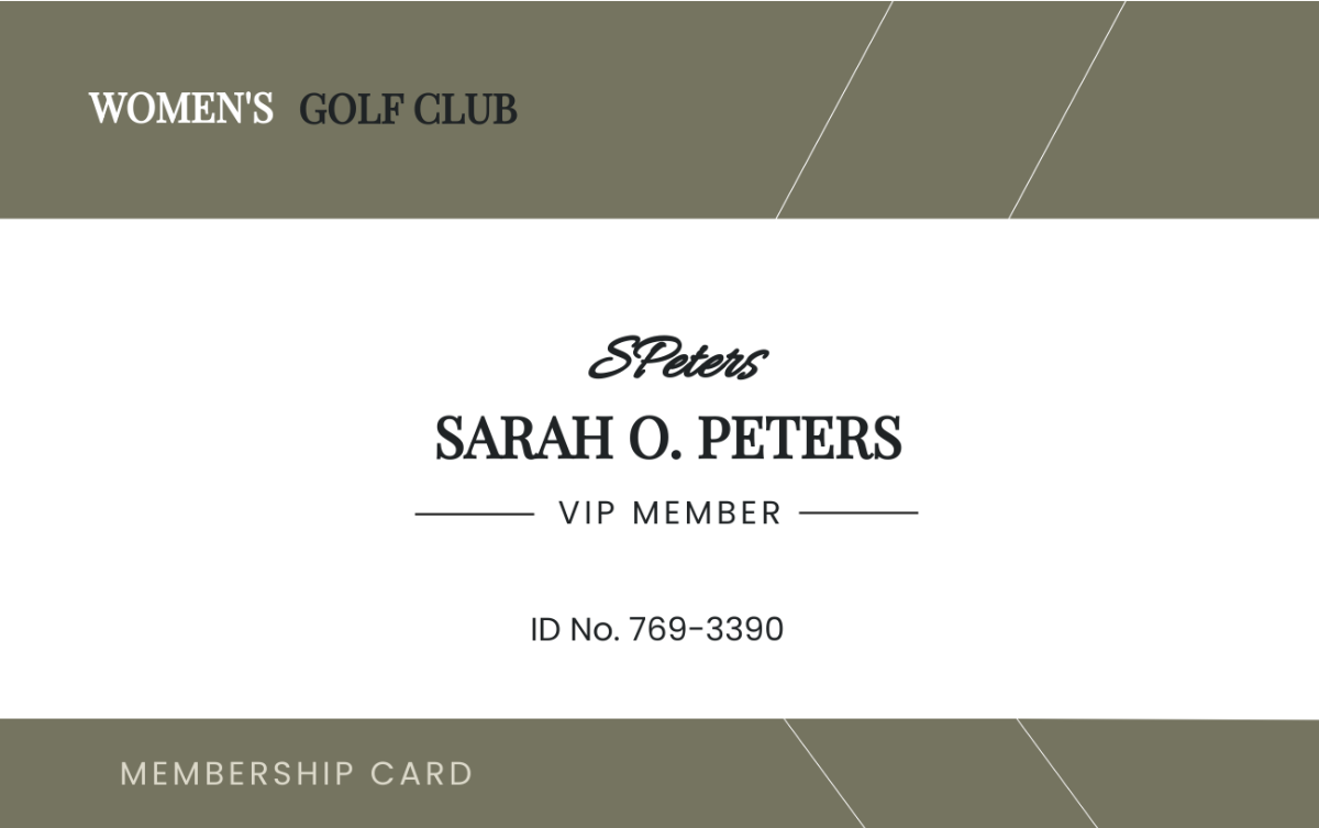 Club Membership ID Card Template