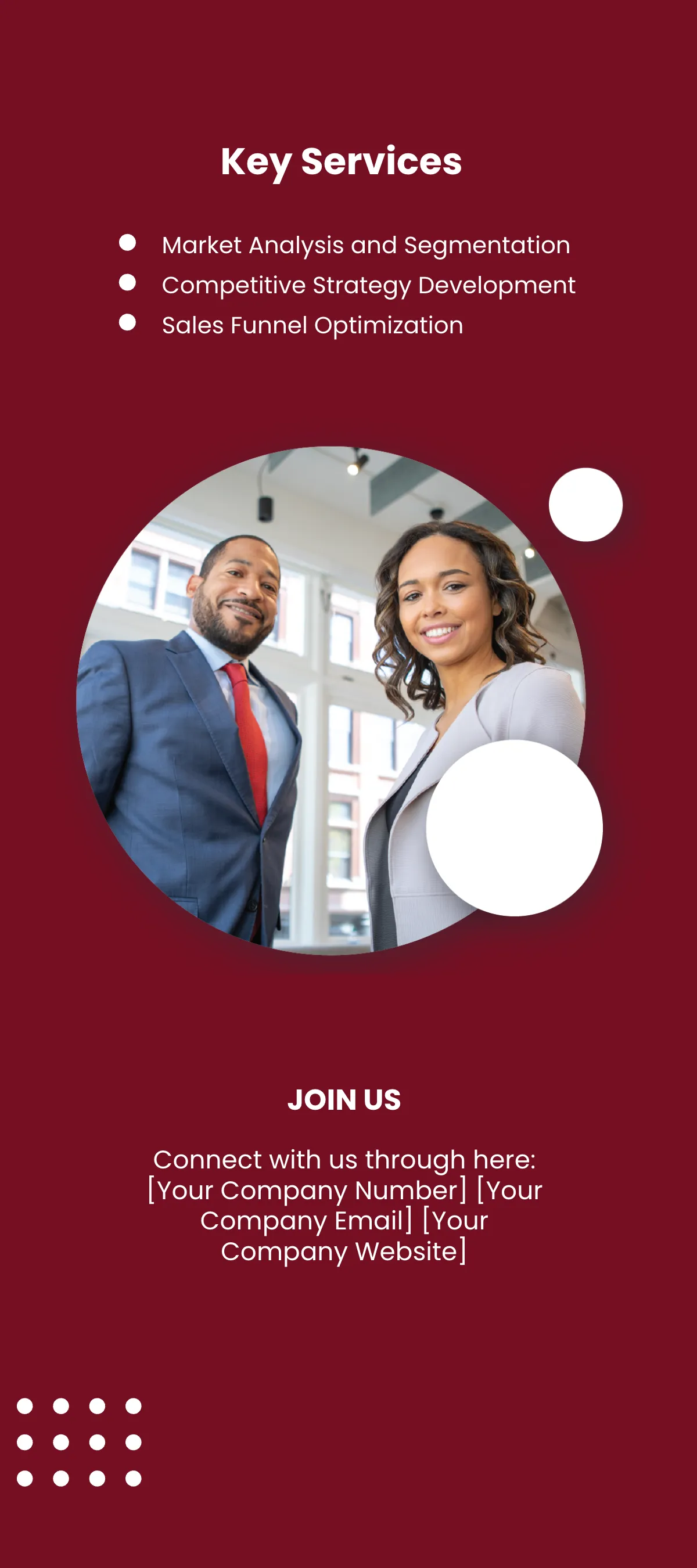 Free Sales Services Overview Rack Card Template to Edit Online