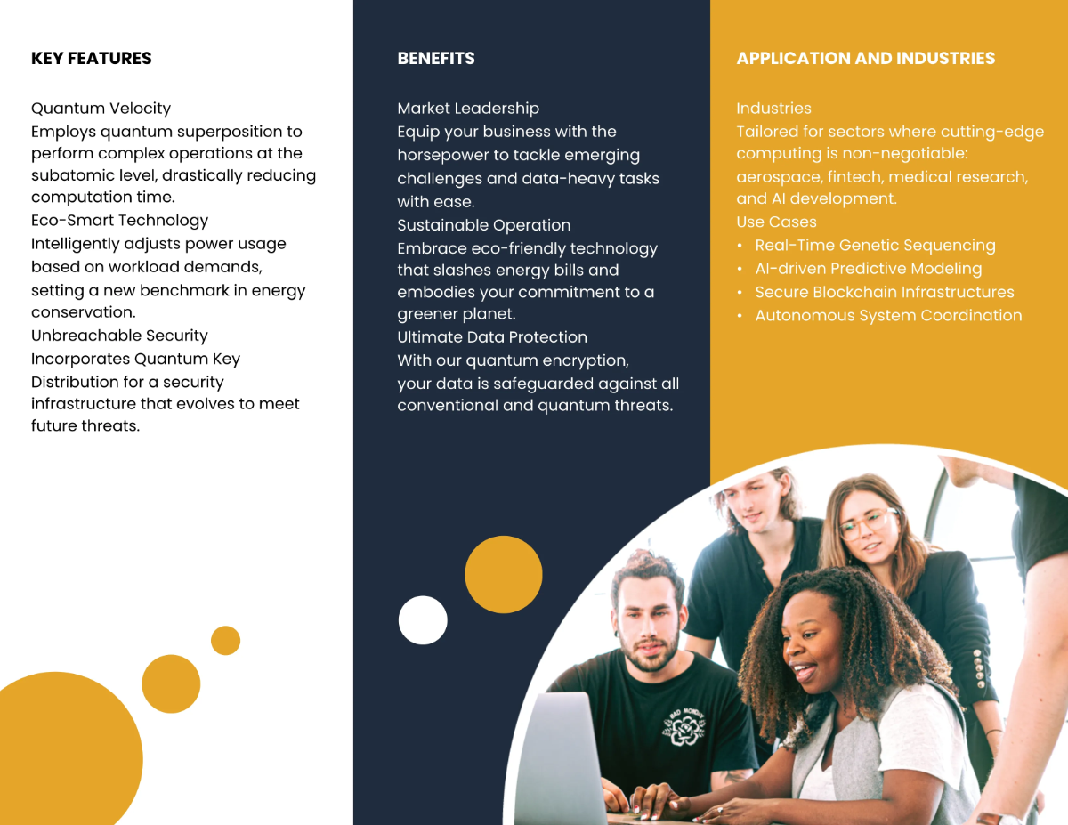 Free Sales New Product Brochure Template to Edit Online