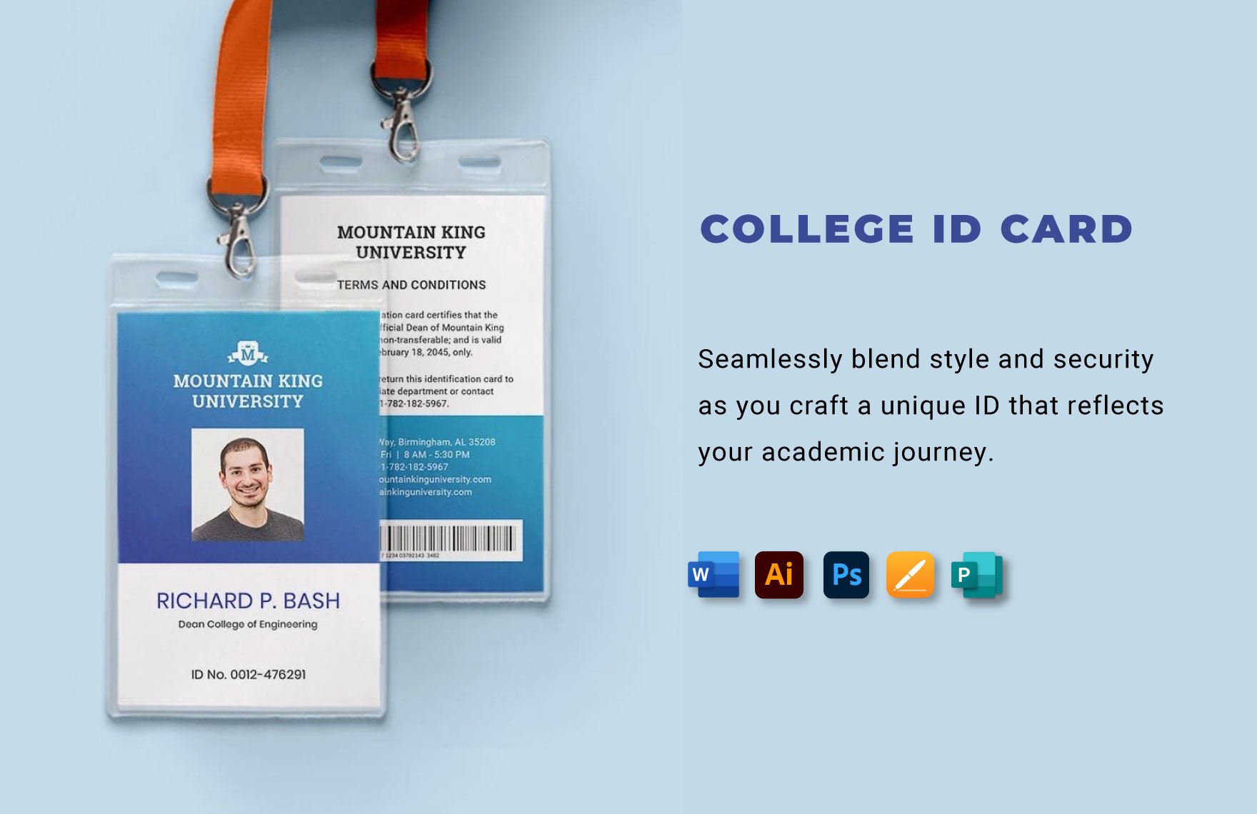 College ID Card Template