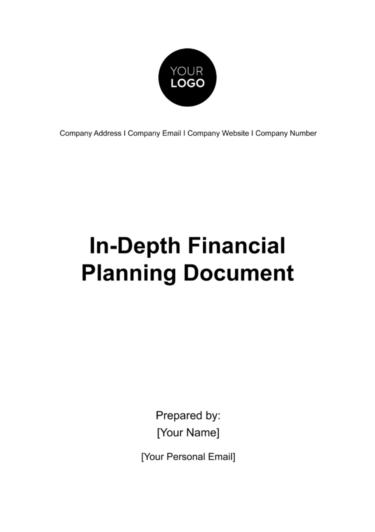Free In-Depth Financial Planning Document Template
