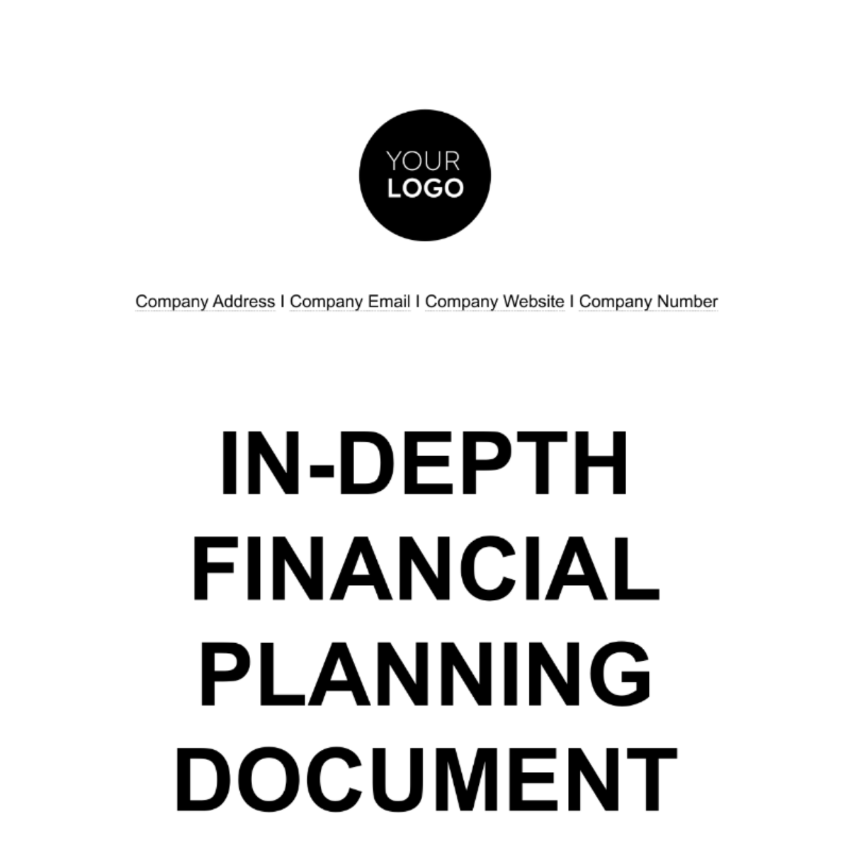 In-Depth Financial Planning Document Template