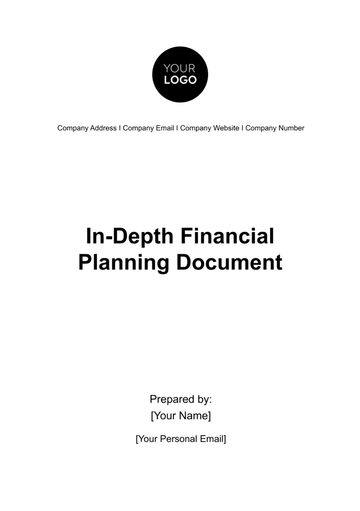 In-Depth Financial Planning Document Template