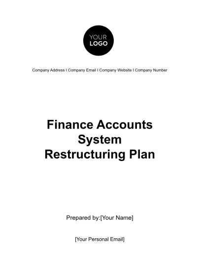 Free Finance Accounts System Restructuring Plan Template to Edit Online