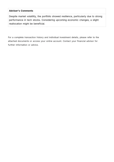 Free Finance Investment Reporting Slip Template to Edit Online