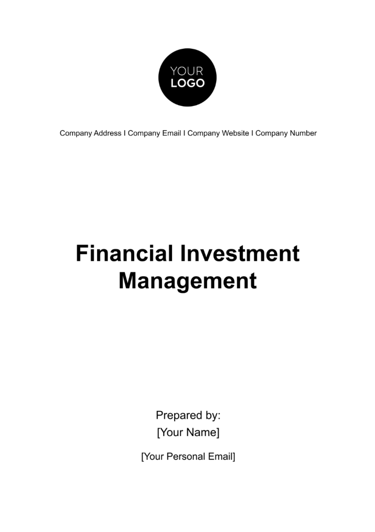 Free Financial Investment Management Template