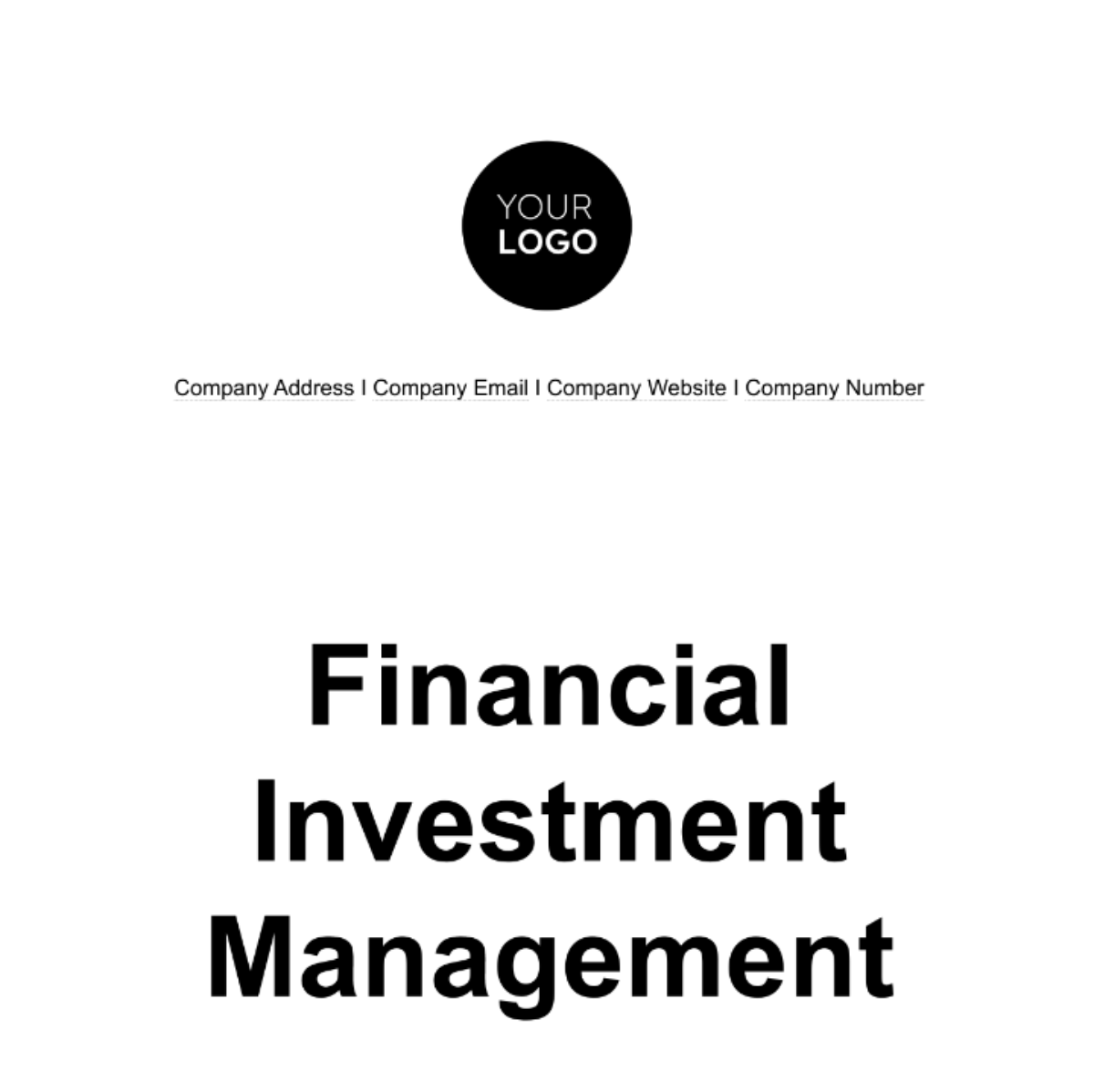 Financial Investment Management Template - Edit Online & Download ...