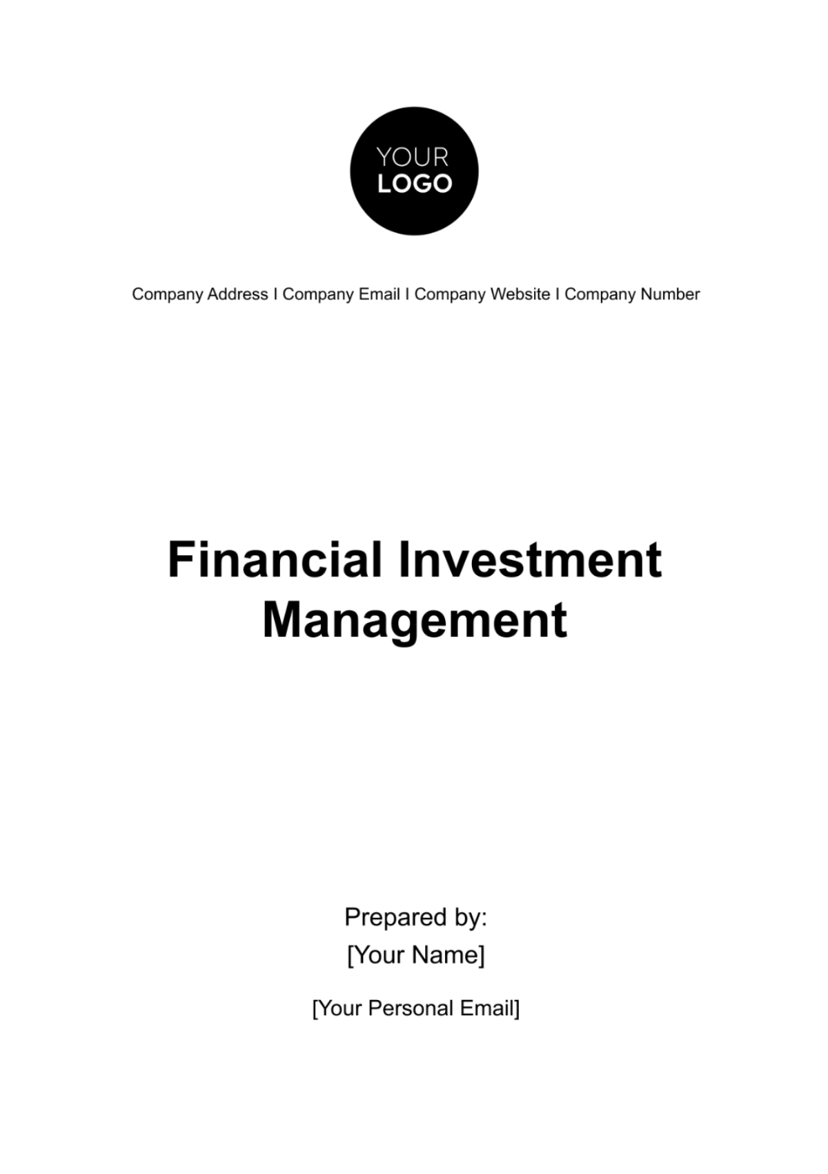 Financial Investment Management Template