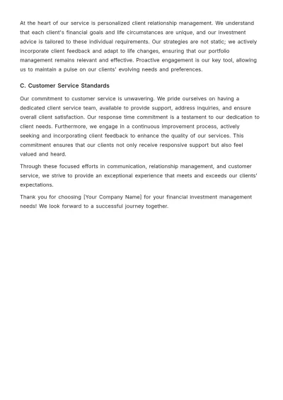 Free Financial Investment Management Template to Edit Online