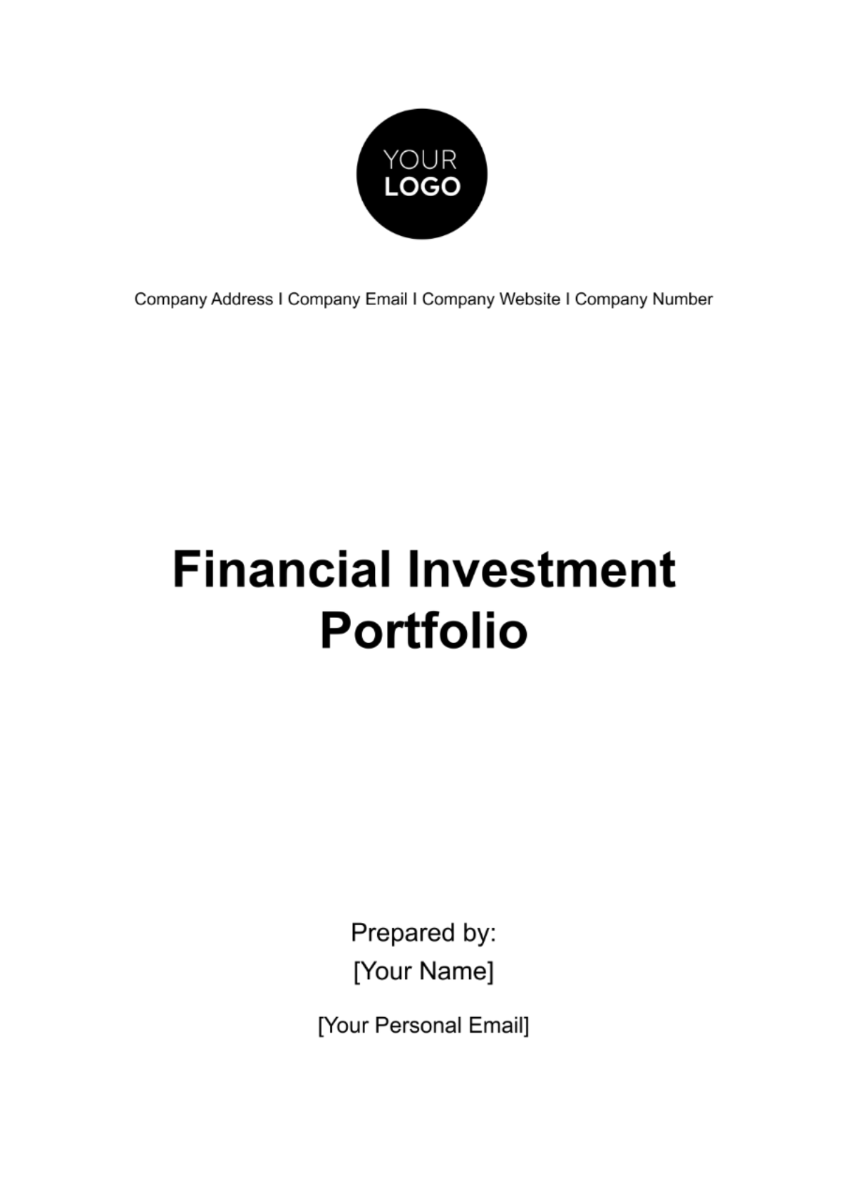Free Financial Investment Portfolio Template