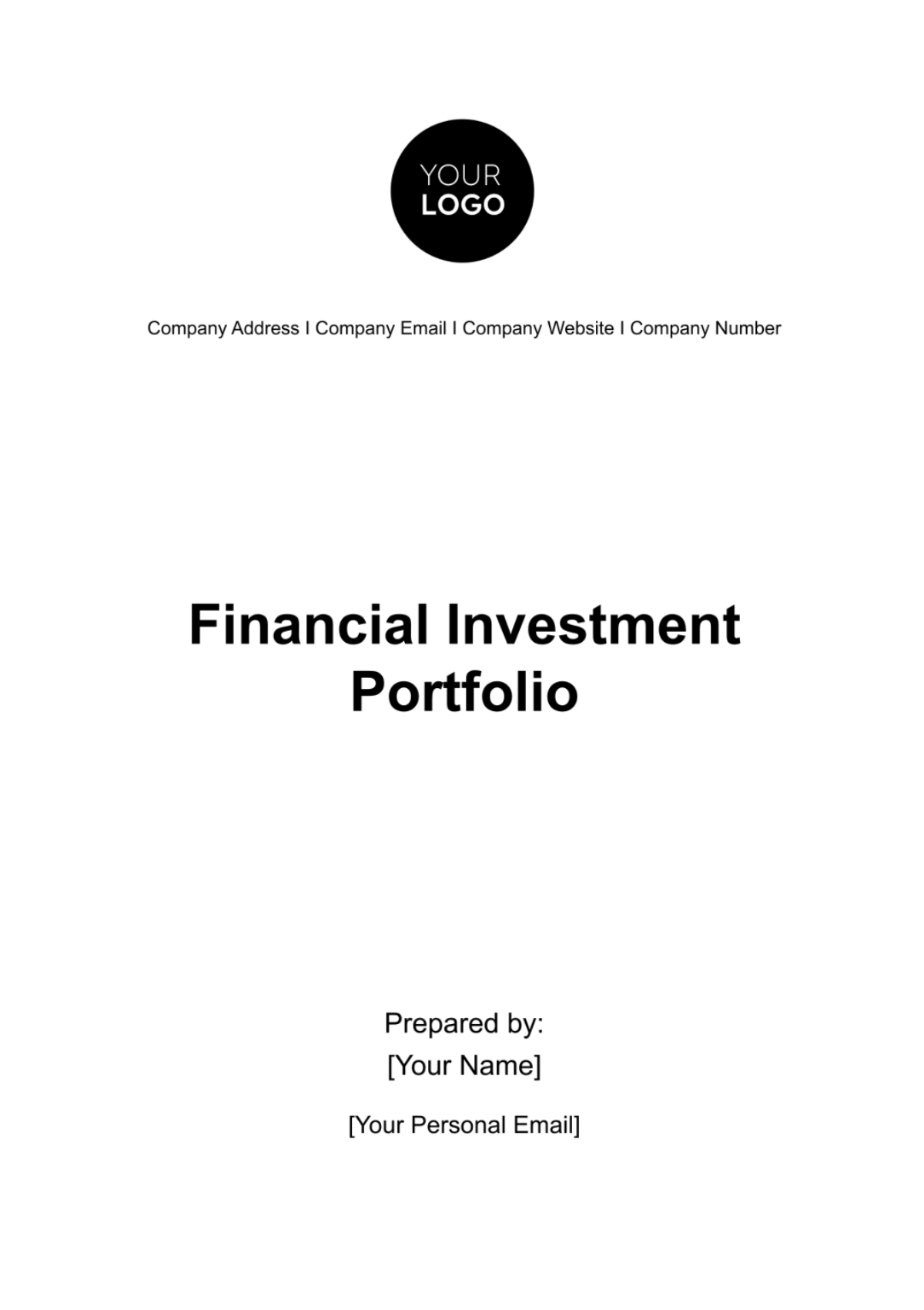 Financial Investment Portfolio Template