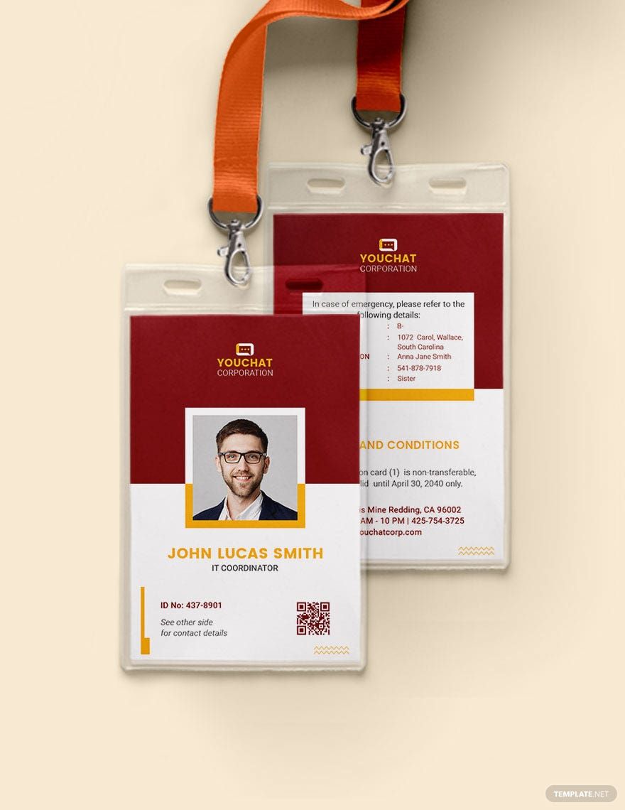 Contact ID Card Template