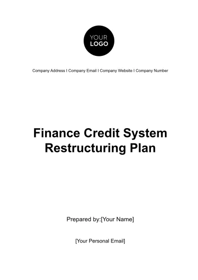 Free Finance Credit System Restructuring Plan Template to Edit Online