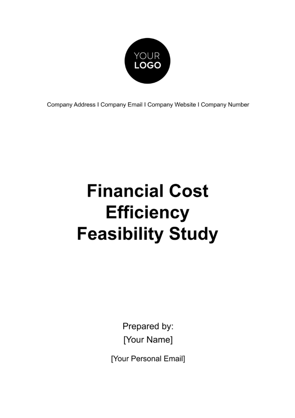 Free Financial Cost Efficiency Feasibility Study Template