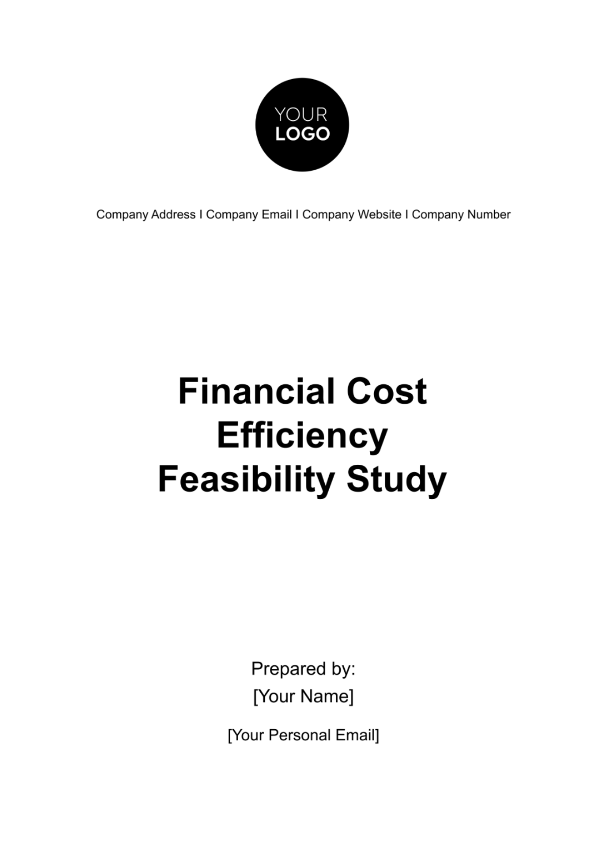 Financial Cost Efficiency Feasibility Study Template