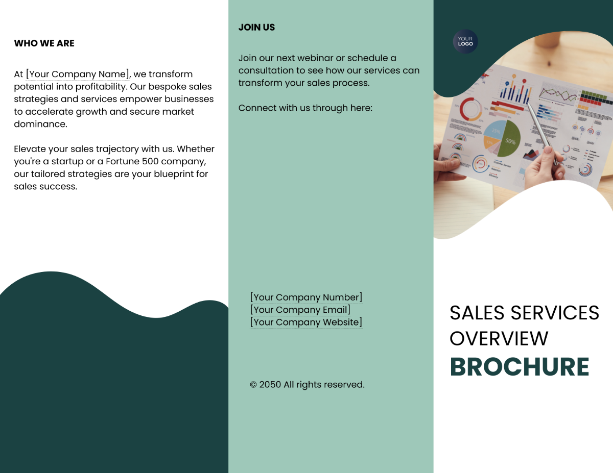 Free  Sales Services Overview Brochure Template