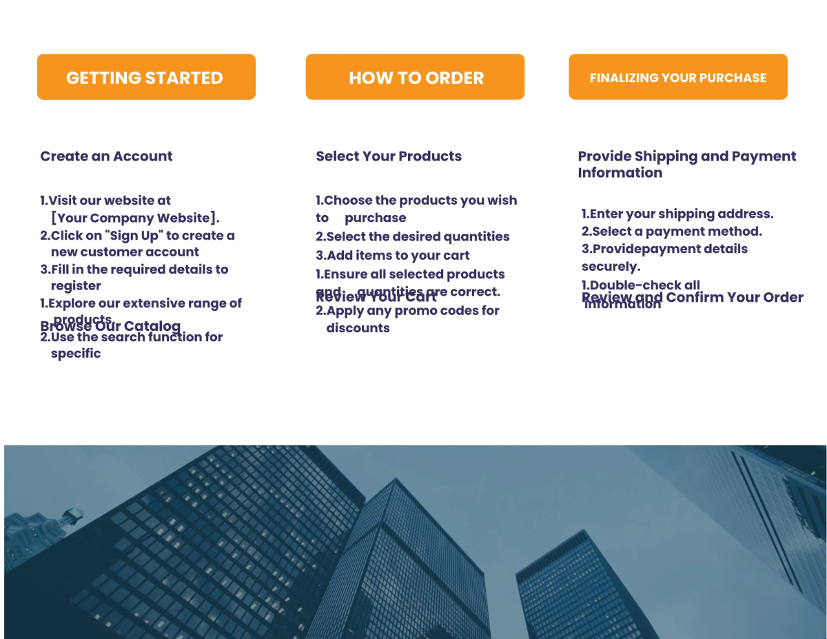 Free Sales How to Order Brochure Template to Edit Online