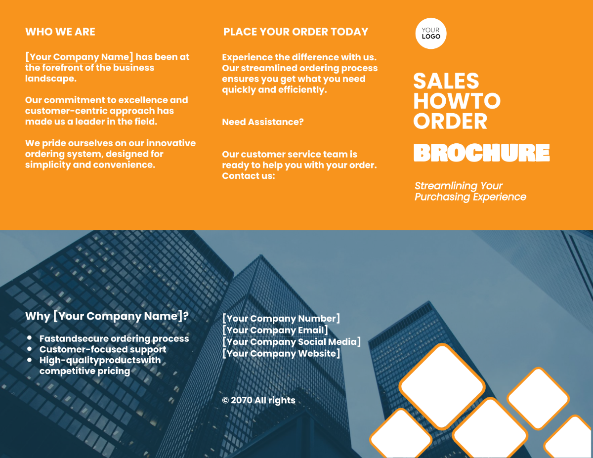 Sales How to Order Brochure Template