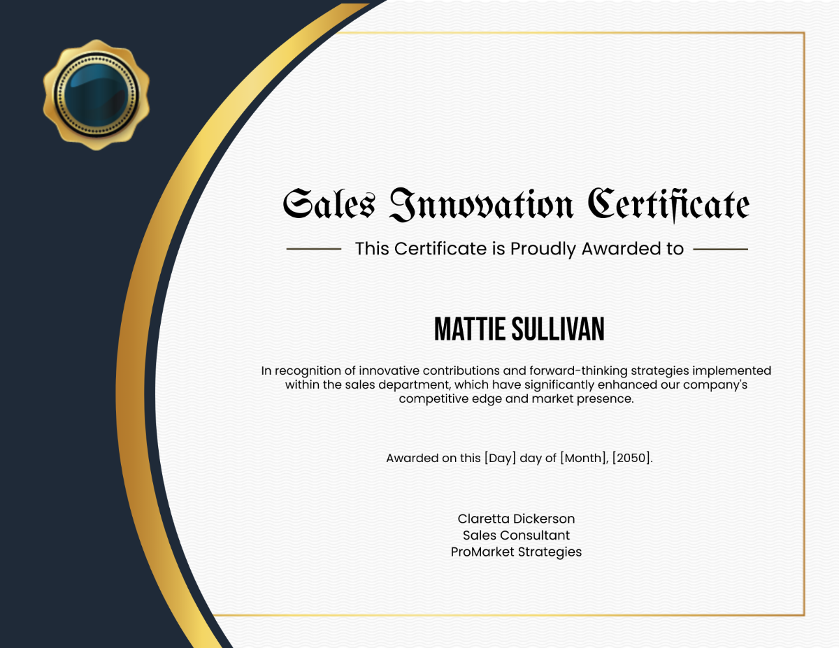 Sales Innovation Certificate